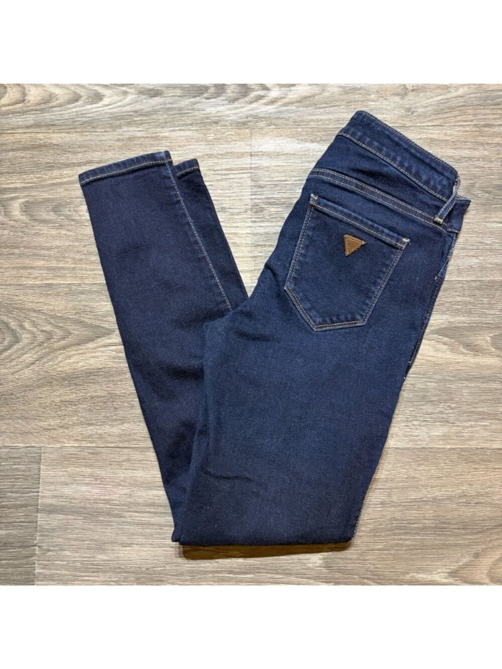 Guess Sexy Curve Dark Wash Skinny Jeans 29 Stretch Denim 5 Pocket Mid Rise - Picture 4 of 14